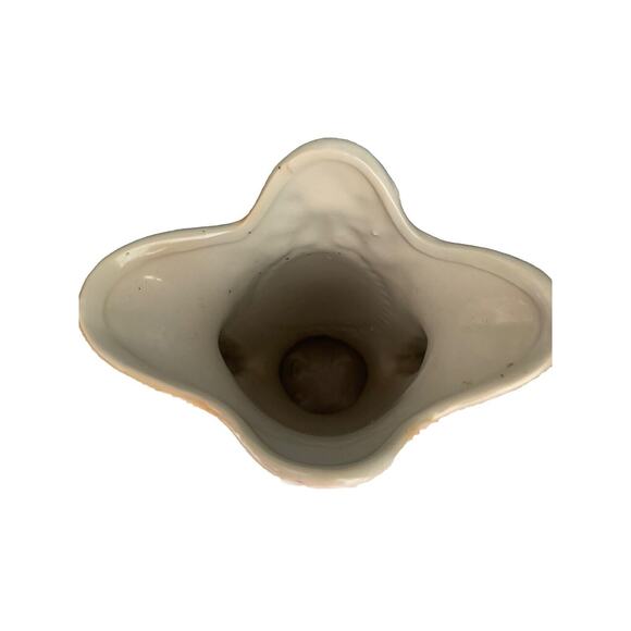 Lusterware Footed Vase 1749 Pearlescent Made in Brazil 8” Tall Vintage Flowers - Picture 8 of 10